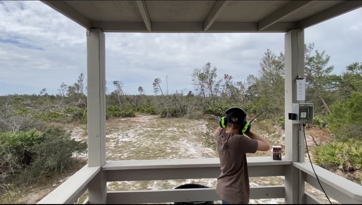 At the range in the Florida scrub